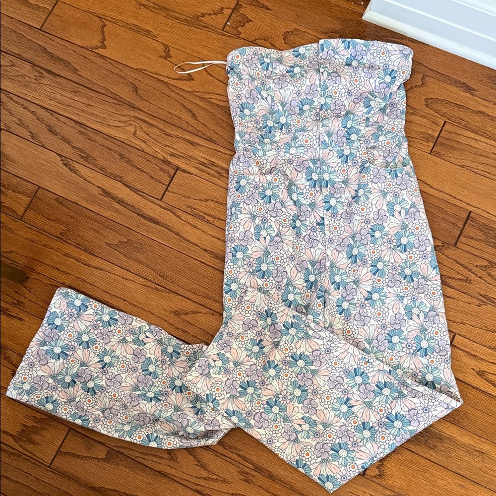 Floral Strapless Jumpsuit